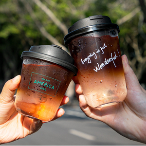 Cold Drink Plastic Cups-Dia 90mm 10 12 14 16 18 20oz U Shape Plastic Cups